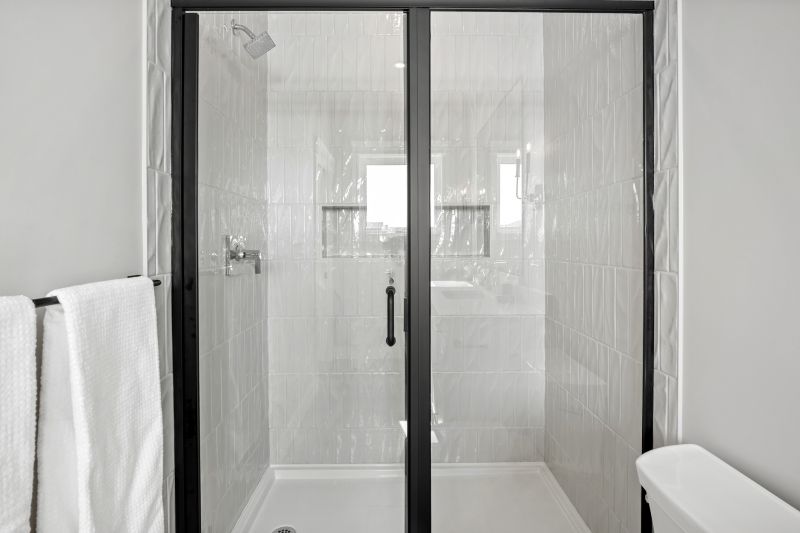 Finished Shower with Glass Door